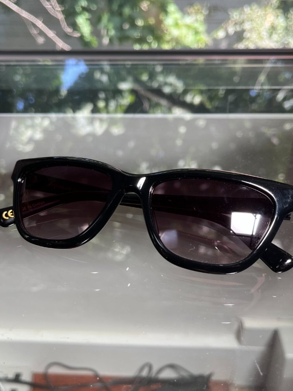 Madewell black rectangular sunglasses